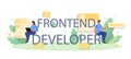 Frontend developer typographic header. Website interface design