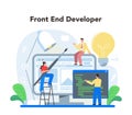 Frontend development concept. Website interface design improvement. Royalty Free Stock Photo