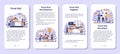 Frontend development mobile application banner set. Website Royalty Free Stock Photo