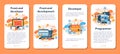 Frontend development mobile application banner set. Website Royalty Free Stock Photo