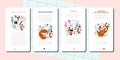 Frontend development mobile application banner set. Website interface Royalty Free Stock Photo