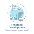 Frontend development soft blue concept icon