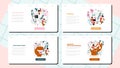 Frontend development web banner or landing page set. Website interface Royalty Free Stock Photo