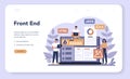 Frontend development web banner or landing page. Website Royalty Free Stock Photo