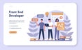 Frontend development web banner or landing page. Website Royalty Free Stock Photo