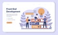 Frontend development web banner or landing page. Website Royalty Free Stock Photo