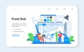 Frontend development web banner or landing page. Website interface Royalty Free Stock Photo