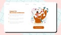 Frontend development web banner or landing page. Website interface Royalty Free Stock Photo