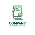 frontend, interface, mobile, phone, developer Flat Business Logo