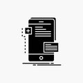 frontend, interface, mobile, phone, developer Glyph Icon. Vector isolated illustration