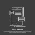 frontend, interface, mobile, phone, developer Icon. Line vector symbol for UI and UX, website or mobile application Royalty Free Stock Photo