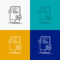 frontend, interface, mobile, phone, developer Icon Over Various Background. Line style design, designed for web and app. Eps 10 Royalty Free Stock Photo