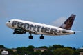 A Frontier Airlines Airbus Royalty Free Stock Photo