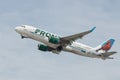 Frontier Airlines jet Royalty Free Stock Photo