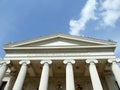 Fronton and columns