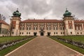 Frontside of Lancut Castle Museum in Poland Royalty Free Stock Photo