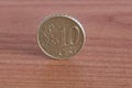 Frontside of ten Euro cent coin Royalty Free Stock Photo