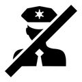 Frorbidden Police Officer - Raster Icon Illustration