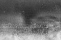 Frost on car rear window in black and white Royalty Free Stock Photo