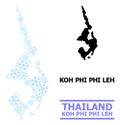 Frost Composition Map of Koh Phi Leh of Snowflakes