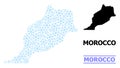 Frost Composition Map of Morocco of Snowflakes