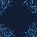 Frost crystals patterns for framing and cornering Royalty Free Stock Photo