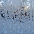 Frost forms intricate patterns on a Royalty Free Stock Photo