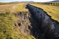 frost heave due to ground permafrost thawing