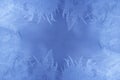 Frost pattern on a window glass Royalty Free Stock Photo
