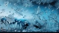 Ice patterns on winter glass Royalty Free Stock Photo