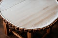 Frost pattern on a wooden table