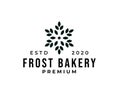 frost snow wheat bakery logo Royalty Free Stock Photo