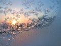 Frost and sun background