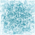 Frost Texture. Frozen Glass Surfaces Blue Ice Sheet With White Marks, Frosty Crystal Winter Pattern, Transparent Water