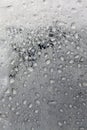 Frost on the window glass. Frozen drops Royalty Free Stock Photo