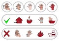 Frostbite infographics. Symptoms, protection and first aid. Medical frostbite stage. Hypothermia in winter season. Set of