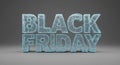 Frosted Blue Text for Black Friday Event Royalty Free Stock Photo