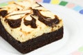 Frosted chocolate cheese brownie