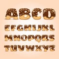 Frosted Chocolate Wafers Alphabet Letters Set