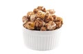 Cinnamon Roll Flavored Gourmet Popcorn Isolated on a White Background Royalty Free Stock Photo