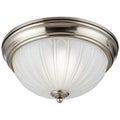 Frosted glass dome ceiling light with metal trim Royalty Free Stock Photo