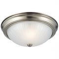 Frosted glass dome ceiling light with metal trim Royalty Free Stock Photo