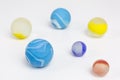 Frosted glass marbles Royalty Free Stock Photo