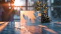 Frosted Glass Name Tag Mockup for Stylish and Minimal Table Displays and Reception Messages