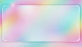 Frosted Glass Rectangular Frame with Soft Pastel Rainbow Gradient Background image photo Royalty Free Stock Photo