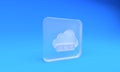 Frosted glass Software, web development, programming concept icon isolated on blue background. Programming language and Royalty Free Stock Photo