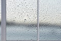 Frosted glass texture on the office aluminium window for reduced visibility across, Toilet sticker bathroom decoration, Office Royalty Free Stock Photo