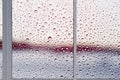 Frosted glass texture on the office aluminium window for reduced visibility across, Toilet sticker bathroom decoration, Office Royalty Free Stock Photo