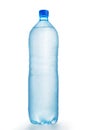 Frosted plastic bottle of water isolated