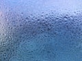 Frosted water drops on glass Royalty Free Stock Photo